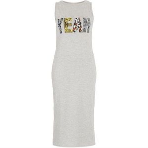 TOPSHOP Grey ‘Yeah’ Midi Tank Dress